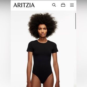 Babaton Soft Contour Crew Bodysuit in black
